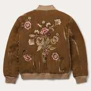 Stetson Women Embroidered Velvet Bomber Jacket
