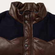 Stetson Men's-Quilted Leather vest