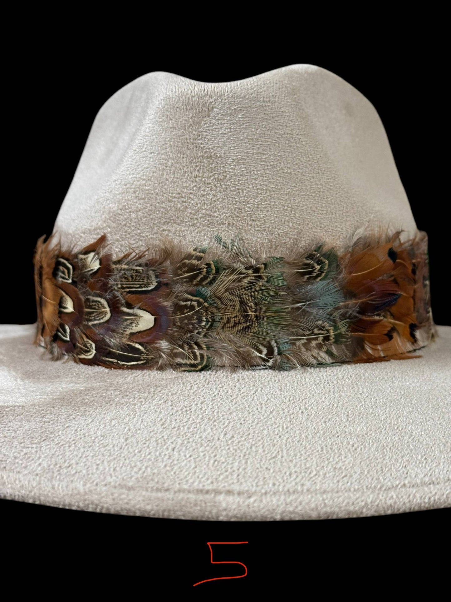 Thin Feather hat band with strap