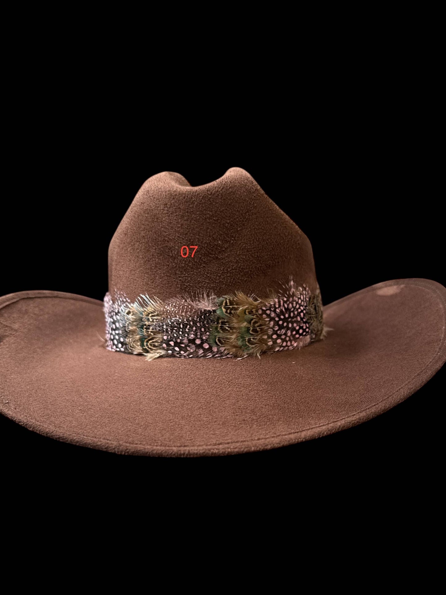 Thin Feather hat band with strap