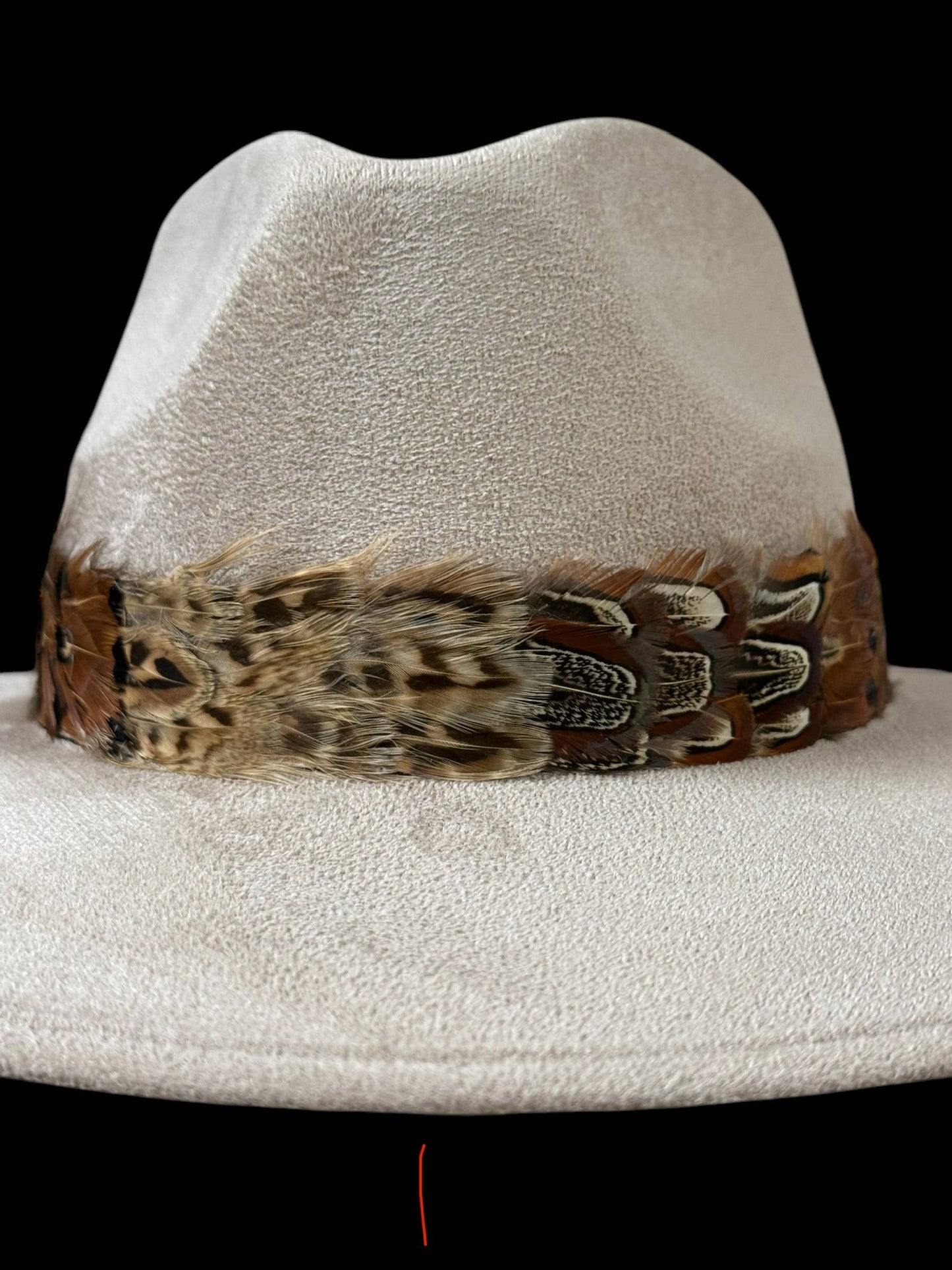 Thin Feather hat band with strap