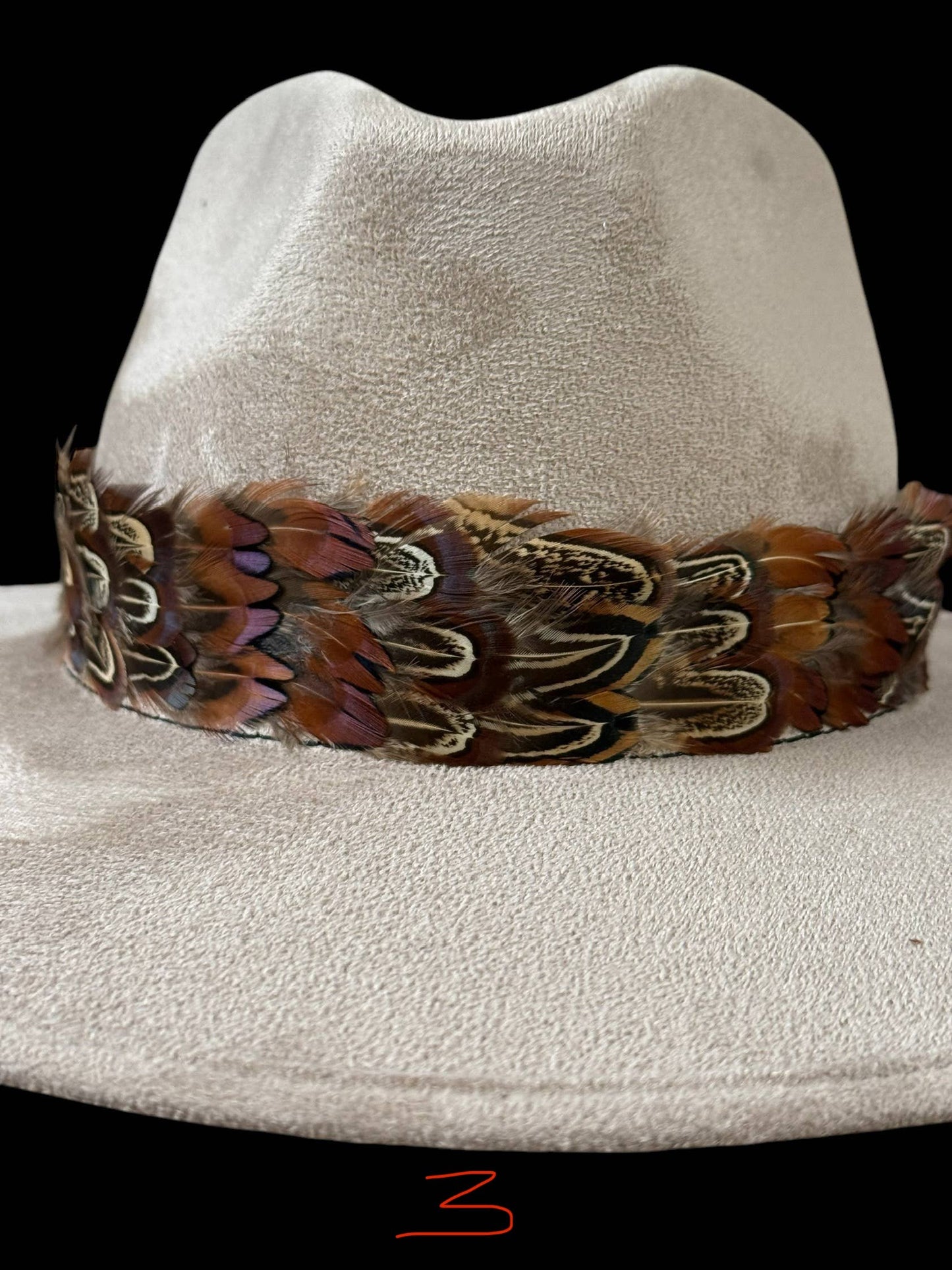 Thin Feather hat band with strap