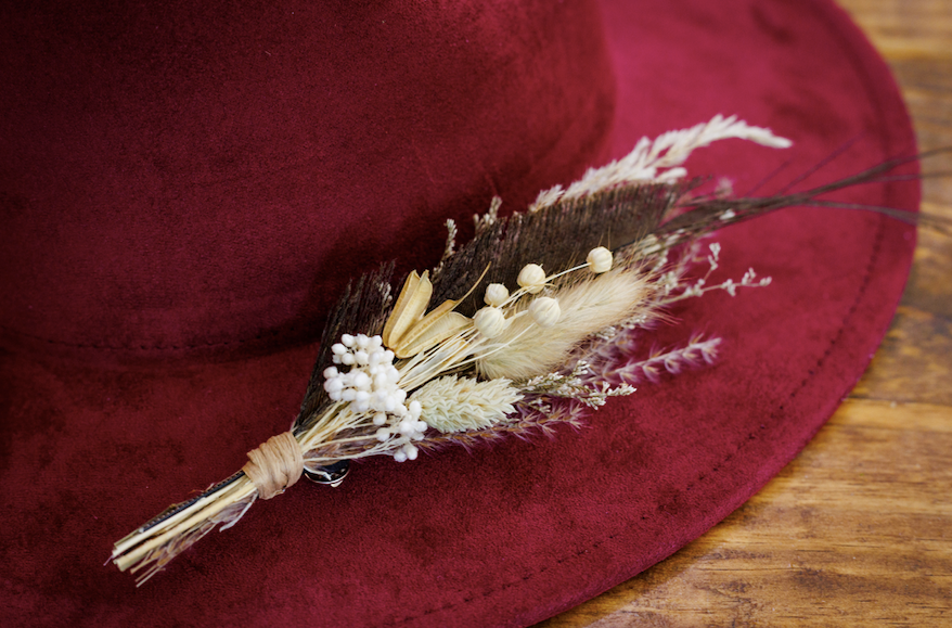 Florals and Feathers Hat pins - Neutrals/Earth tones only