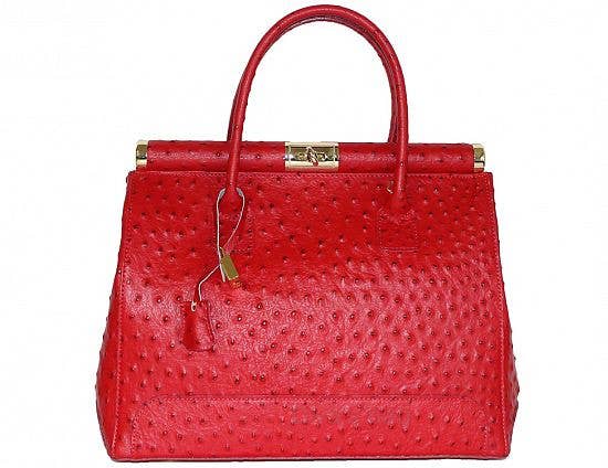 Marinella Medium Handbag: Ostrich White