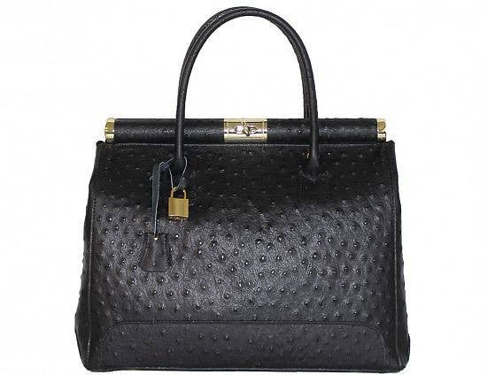 Marinella Medium Handbag: Ostrich White