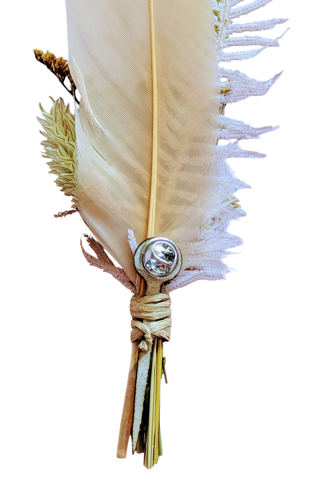 Florals and Feathers Hat pins - Neutrals/Earth tones only