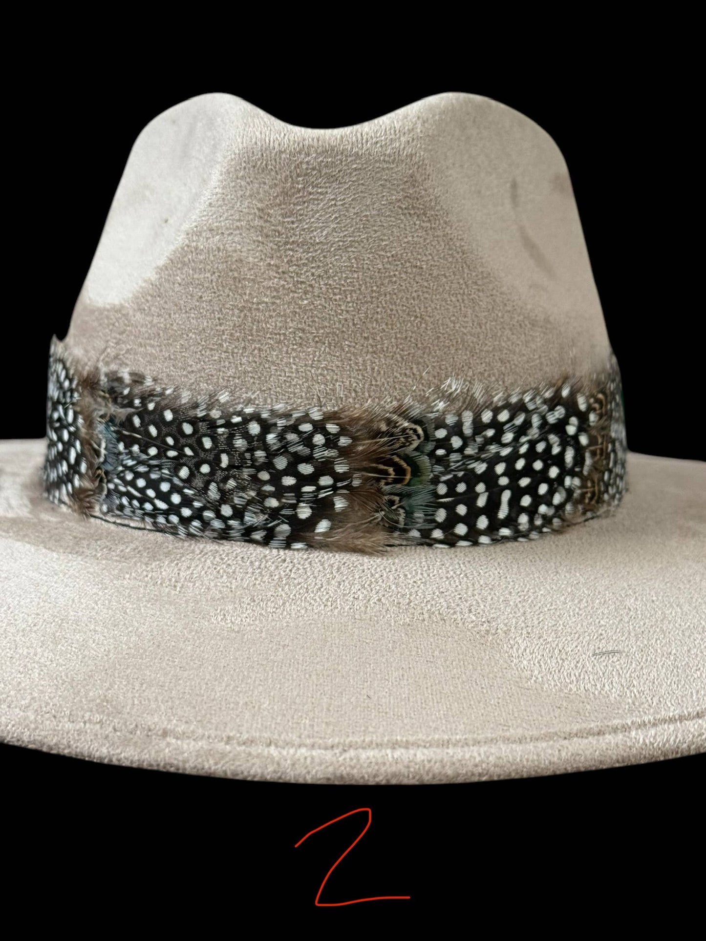 Thin Feather hat band with strap