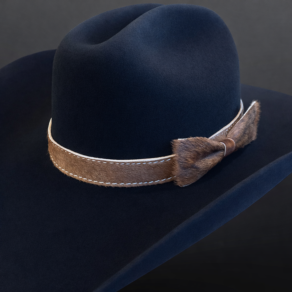Western Cowhide Bow Hat Band