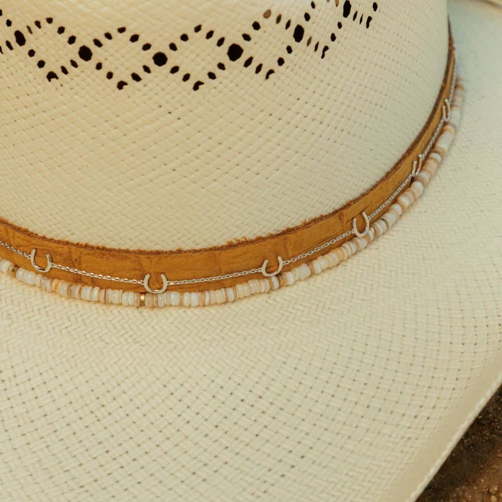 Silver Horseshoe Chain Hat Band: Silver Horseshoe Chain Hat Band