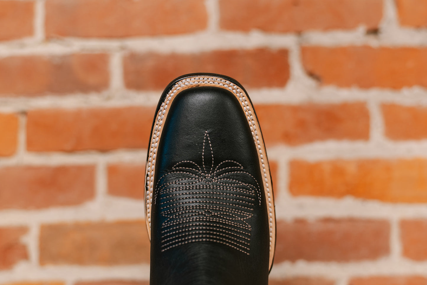 Classic Square Boot - Black and Ivory