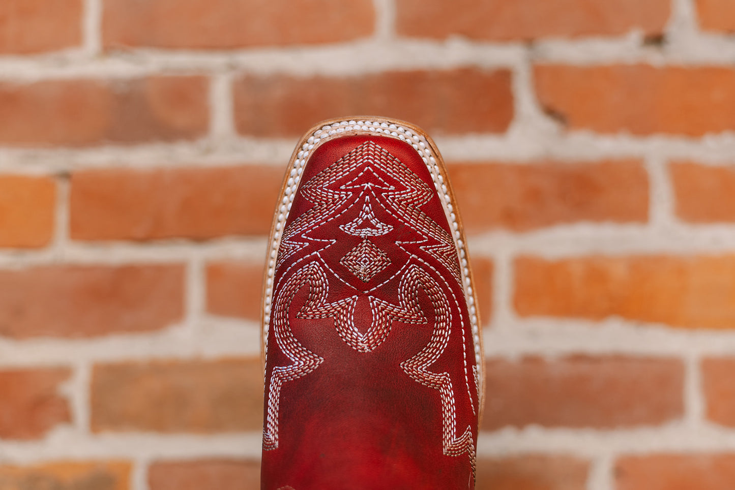 Saratoga Square Toe Boot - Ruby Red