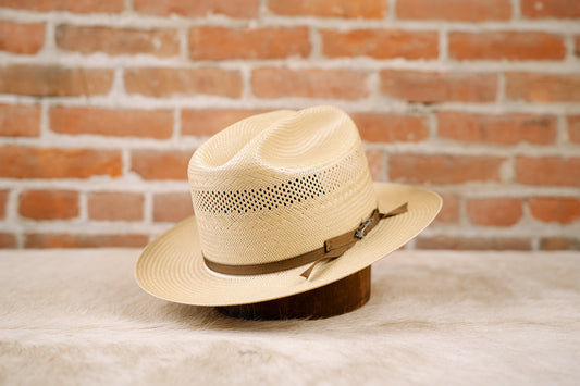Open Road 10X Straw Cowboy Hat-Vented