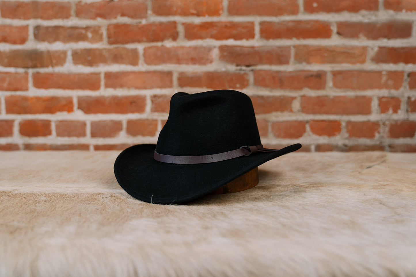 Pathfinder | Black Wool Felt Outback Hat