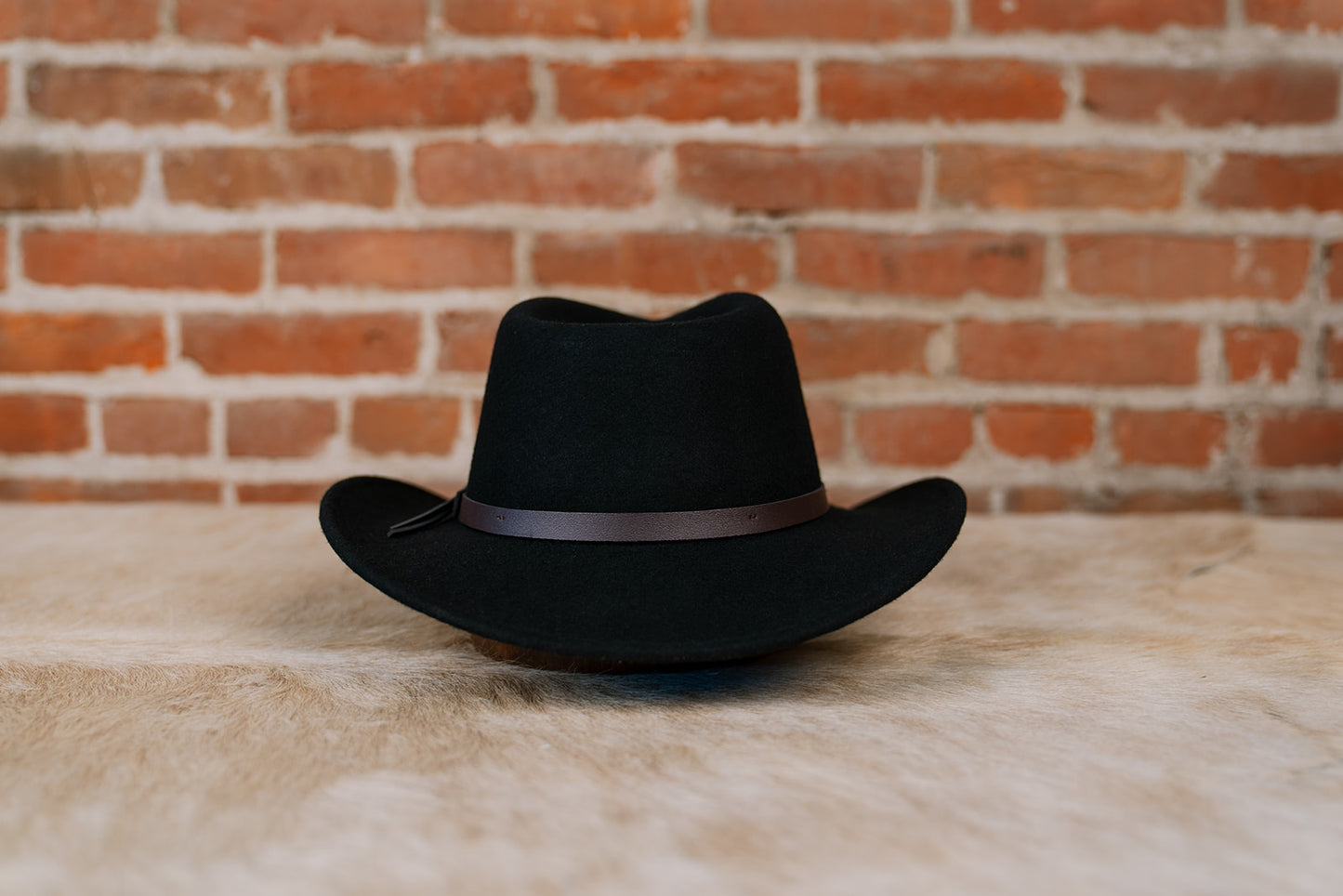 Pathfinder | Black Wool Felt Outback Hat
