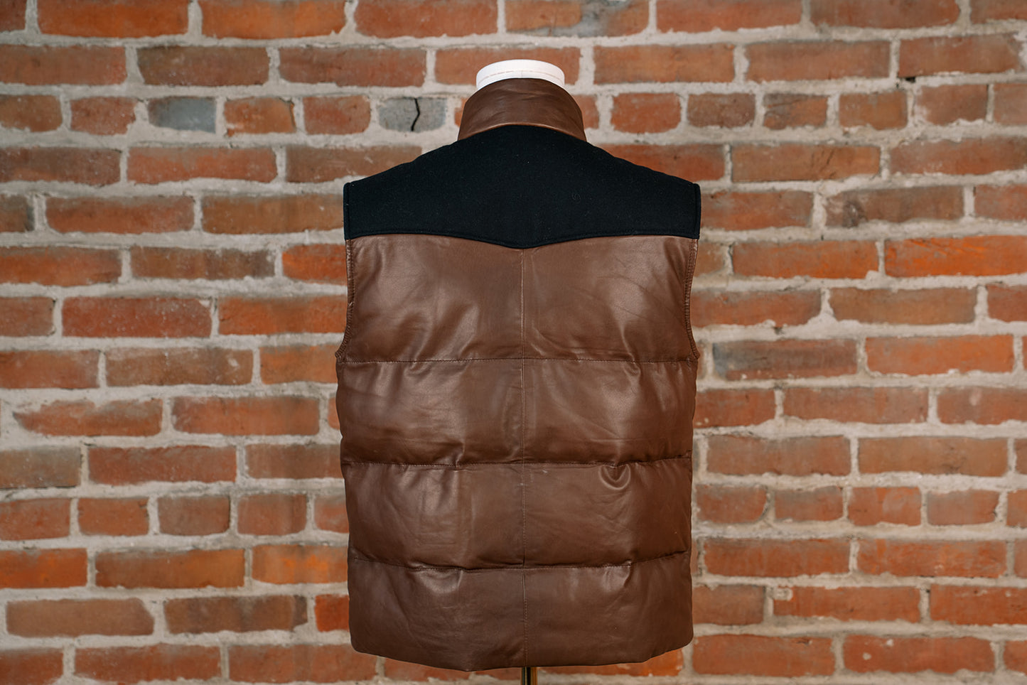 Stetson Men's-Quilted Leather vest