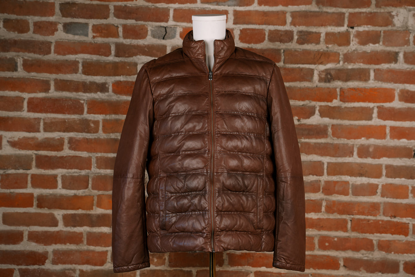 Stetson Men's Jacket-Collection Leather Puffer