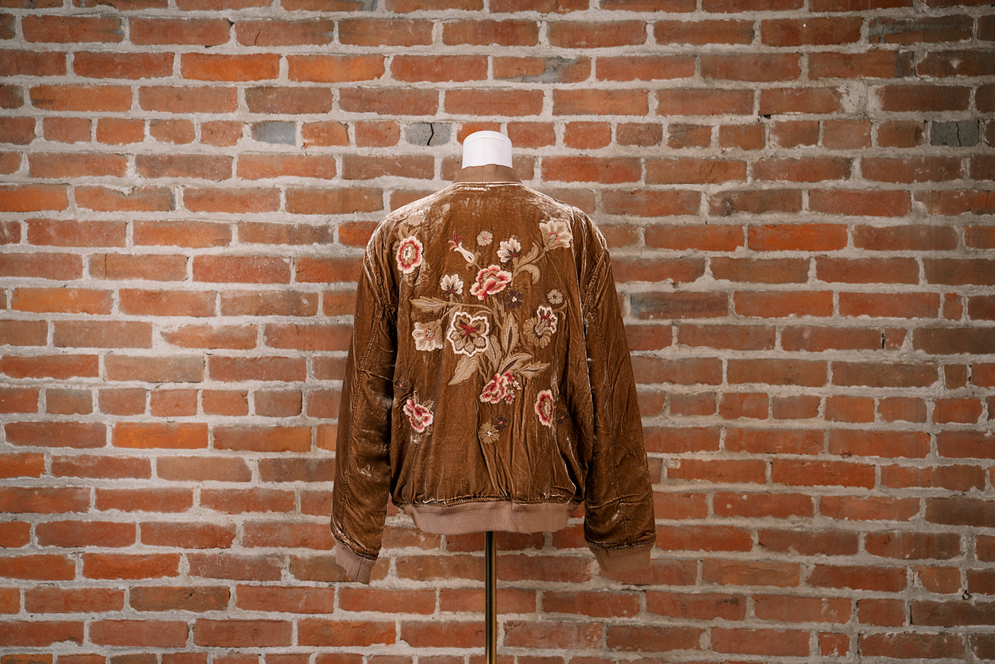 Stetson Women Embroidered Velvet Bomber Jacket
