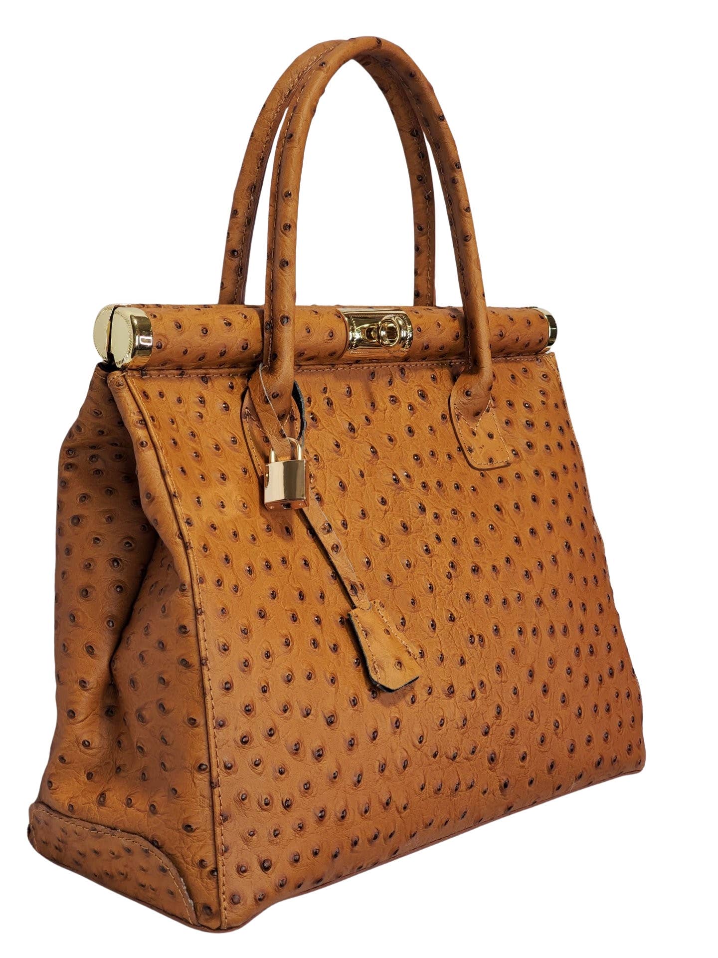 Marinella Medium Handbag: Ostrich White