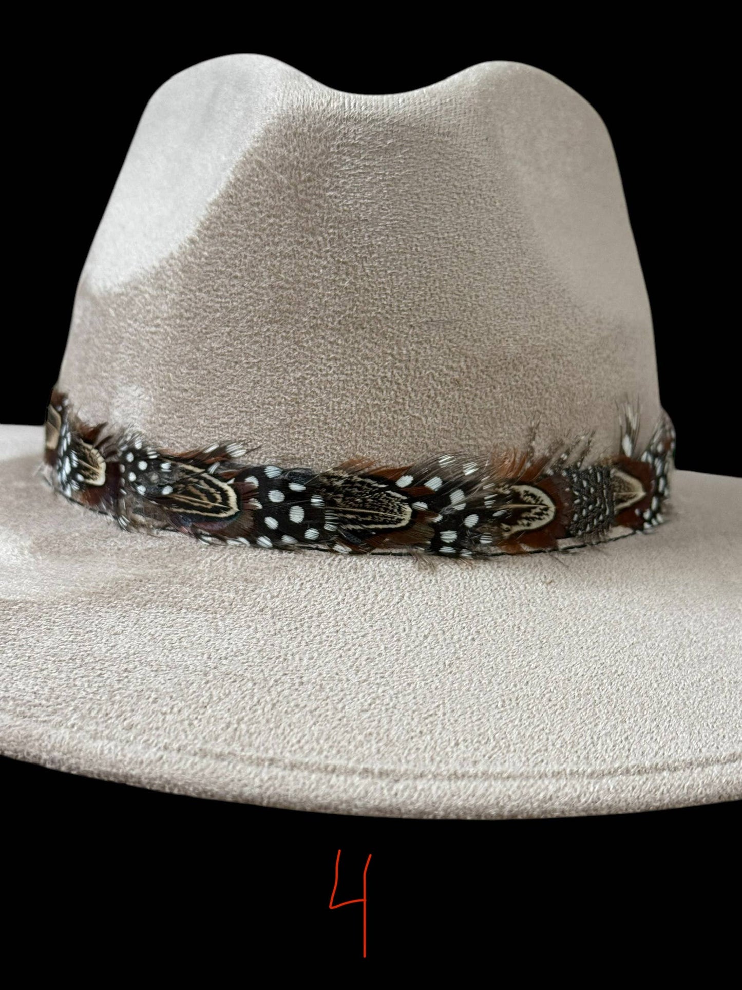 Thin Feather hat band with strap